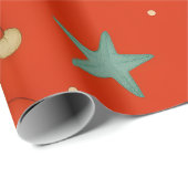 Kerstman's Kustkerstfeest Cadeaupapier (Rol Hoek)