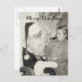 Kerstman's Lap Christmas Briefkaart (Voorkant / Achterkant)