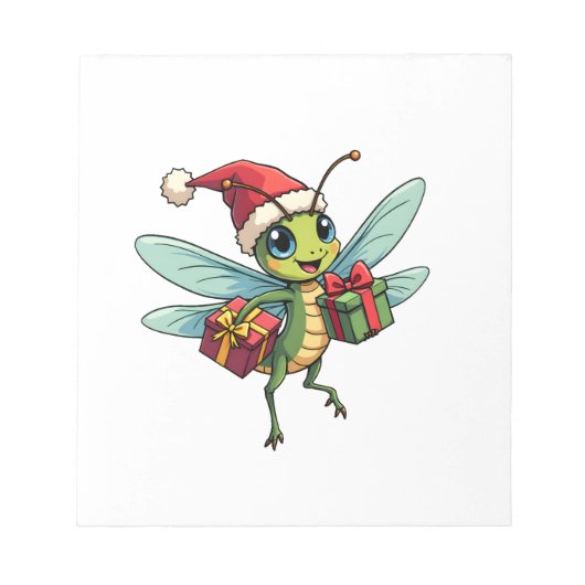 Kerstmans Libellen Helper Notitieblok (Voorkant)