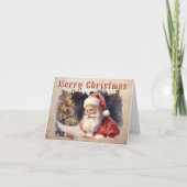 Kerstman's Lijst Kerst Kaart (Voorkant)