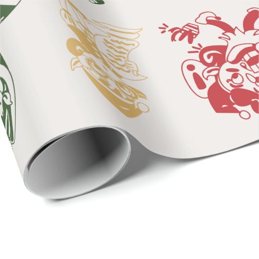 Kerstman's Little Helpers Elf Fun Cadeaupapier (Rol Hoek)