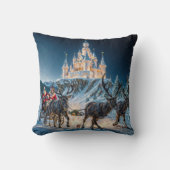 Kerstman's Magische Kasteelbezorging Kussen (Voorkant)