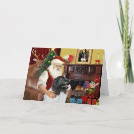 Kerstman's Newfie Landseer Feestdagen Kaart