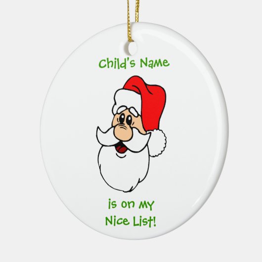  kerstman's Nice List Ornament (Links)