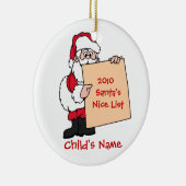 kerstman's Nice List Ornament (Rechts)