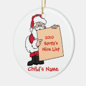  kerstman's Nice List Ornament (Links)