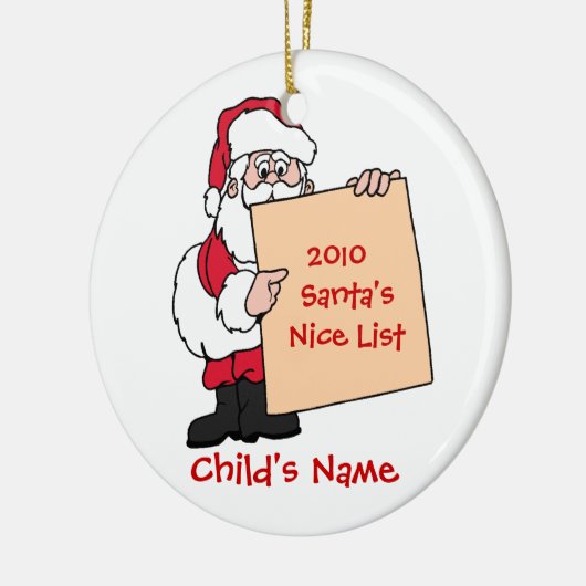 kerstman's Nice List Ornament (Links)