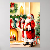 Kerstman's Night Before Christmas Classic Print (Voorkant)