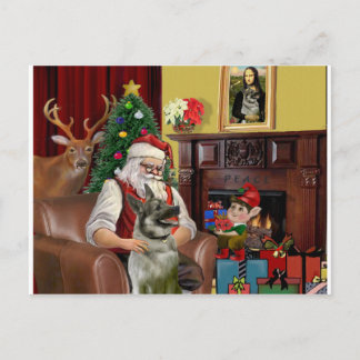 Kerstmans Noorse elkhond Feestdagenkaart