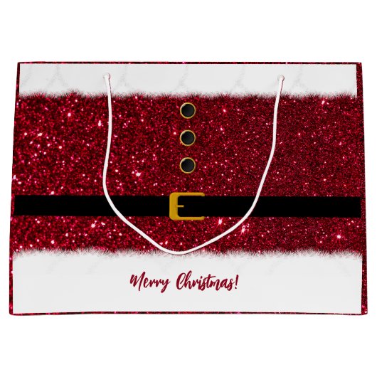 Kerstman's oogverblindende rode outfit- Kerstmis- Groot Cadeauzakje (Voorkant)