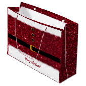 Kerstman's oogverblindende rode outfit- Kerstmis- Groot Cadeauzakje (Voorkant Gekanteld)