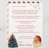 Kerstman's persoonlijke kerstbrief aan uw kind (Voorkant / Achterkant)