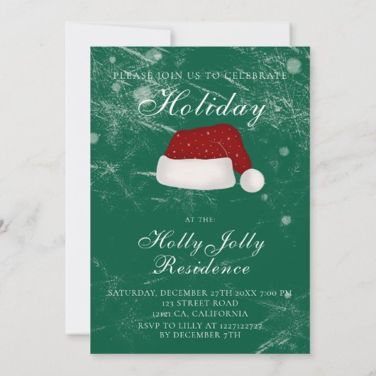 Kerstman's Pet Kerstfeest Winter Kaart (Achterkant)