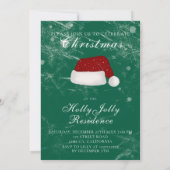 Kerstman's Pet Kerstfeest Winter Kaart (Achterkant)