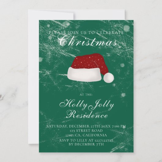 Kerstman's Pet Kerstfeest Winter Kaart (Achterkant)