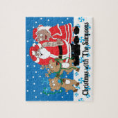 Kerstman's rendieren legpuzzel (Verticaal)