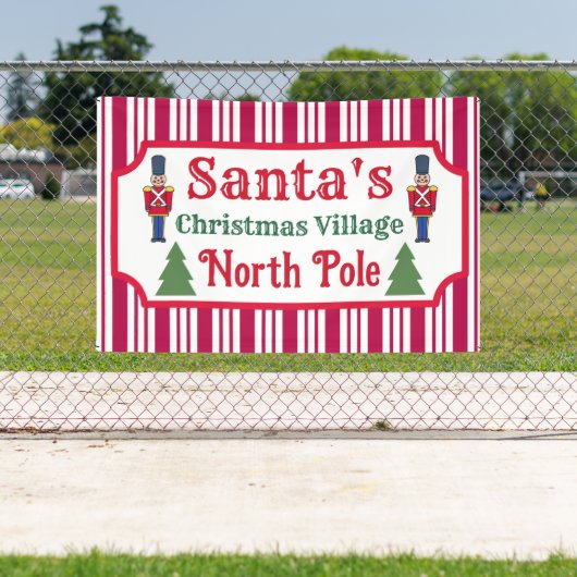 Kerstman's Retro Kerst Dorpsbord Banner (Insitu)