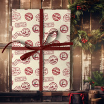 Kerstman's Rode Klassieke Luchtpoststempel