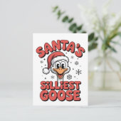 Kerstman's Silliest Goose Kerstmis 2025-2026 Briefkaart (Staand voorkant)