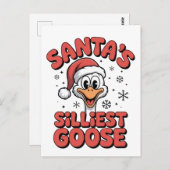 Kerstman's Silliest Goose Kerstmis 2025-2026 Briefkaart (Voorkant / Achterkant)
