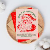 Kerstman's Sip & Snack Soiree Kerstfeest Kaart