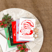 Kerstman's Sip & Snack Soiree Kerstfeest Kaart