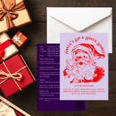 Kerstman's Sip & Snack Soiree Kerstfeest Kaart