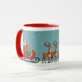 Kerstmans slee mok (Voorkant links)