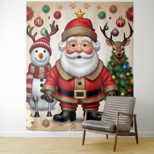 "Kerstmans slee" Wandkleed (In situ)