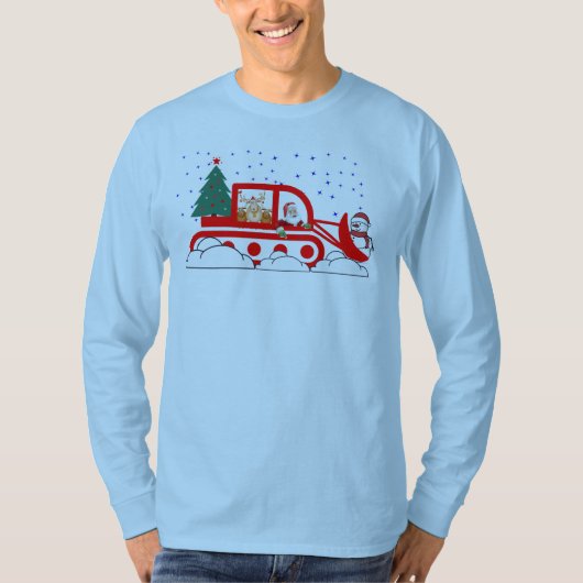 Kerstman's sneeuwschuiver Shenanigans T-shirt (Voorkant)