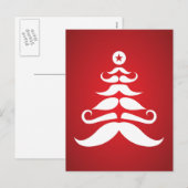 Kerstman's snor kerstboom feestdagenkaart (Voorkant / Achterkant)