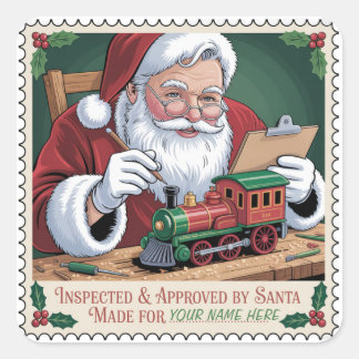 Kerstmans Speelgoed Inspecteur Zeehond Sticker