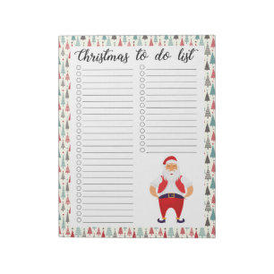 Kerstman's to do list notitieblok