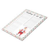 Kerstman's to do list notitieblok (Schuin)