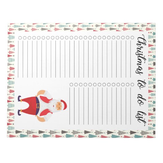Kerstman's to do list notitieblok (Voorkant)