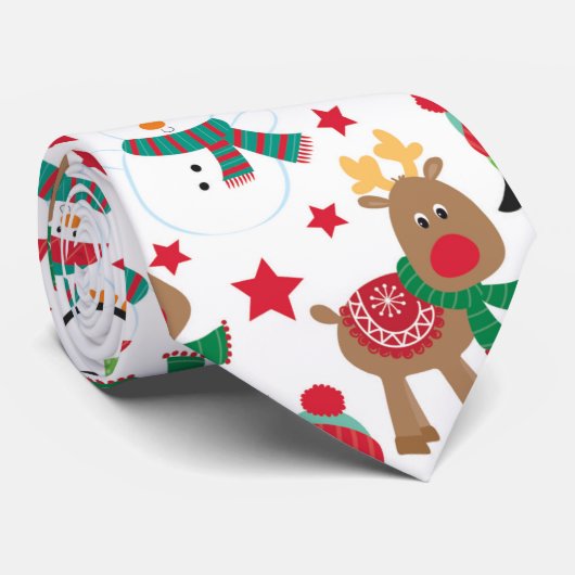 Kerstman's Vrienden Kerststropdas Stropdas (Opgerold)