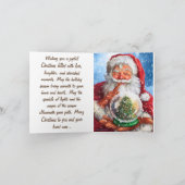 Kerstman's Vrolijke Boodschap: Kerstmis Gedrukte G Notitiekaartje (Binnen)