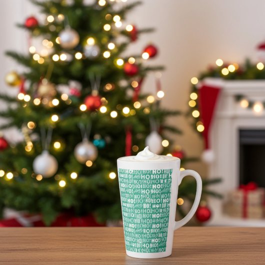 Kerstman's vrolijke kerst HO! HO! Hoi! in Jade Gre Latte Mok