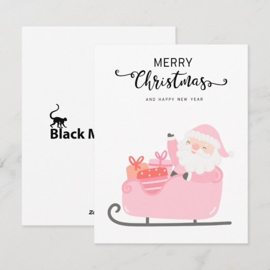 Kerstman's vrolijke kerst Kaarten (Voorkant / Achterkant)