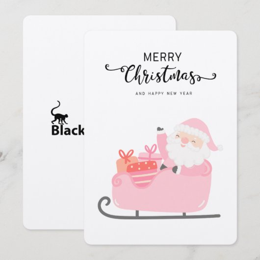 Kerstman's vrolijke kerst Kaarten (Voorkant / Achterkant)