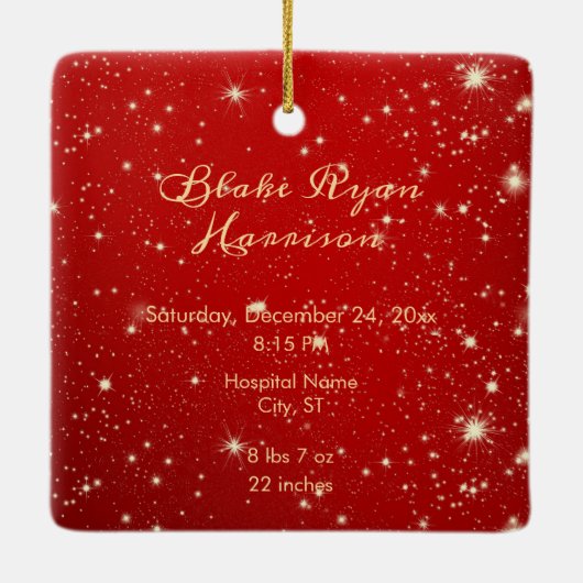 Kerstman's Workshop Elf Gepersonaliseerde Kinder K Keramisch Ornament (Achterkant)