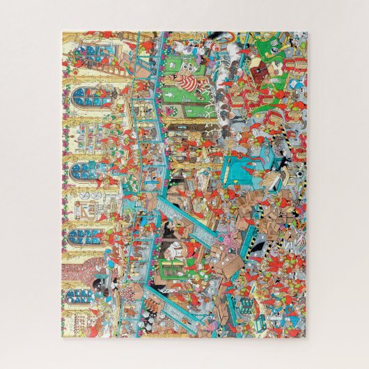 Kerstman's Workshop Kerstchaos Legpuzzel (Verticaal)