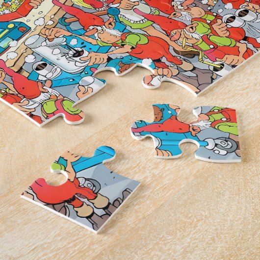 Kerstman's Workshop Kerstchaos Legpuzzel (Zijkant)