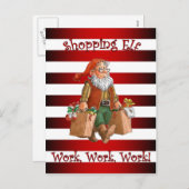 Kerstman's Workshop ~ Kerstshoppingelf ~ Vakantie~ Feestdagenkaart (Voorkant / Achterkant)
