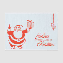 kerstmansanta tissuepapier