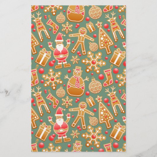 kerstmansbrood santa briefpapier (Voorkant)