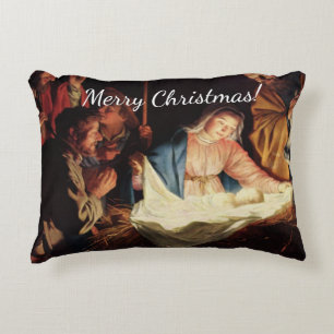 kerstmanscène accent kussen