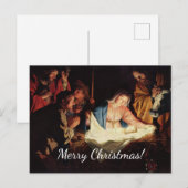 kerstmanscène briefkaart (Voorkant / Achterkant)