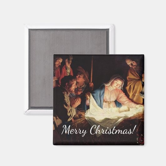 kerstmanscène magneet (Voorkant / Achterkant)