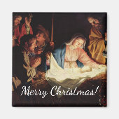 kerstmanscène magneet (Voorkant)